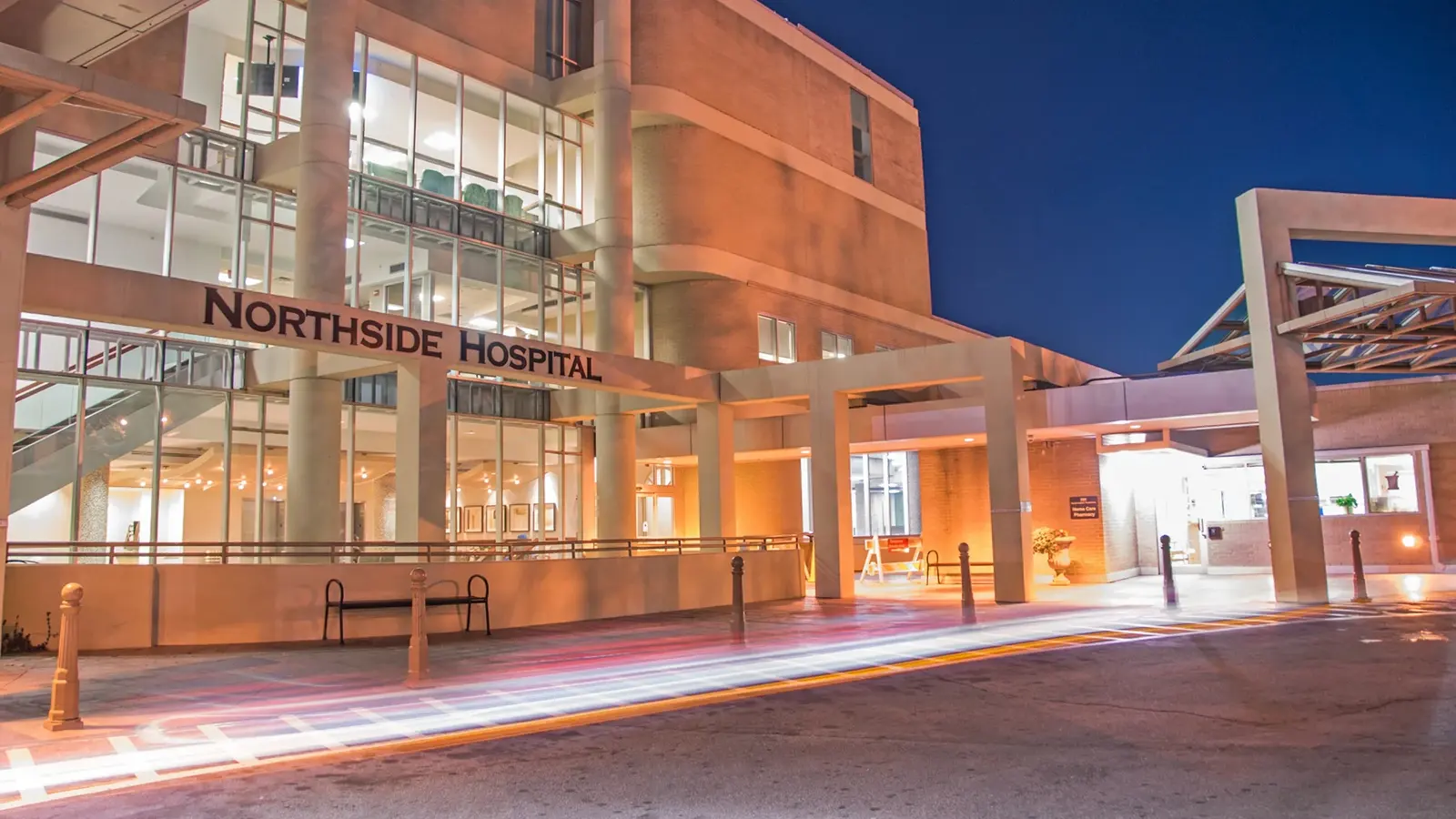 Northside Hospital Entrance at Night