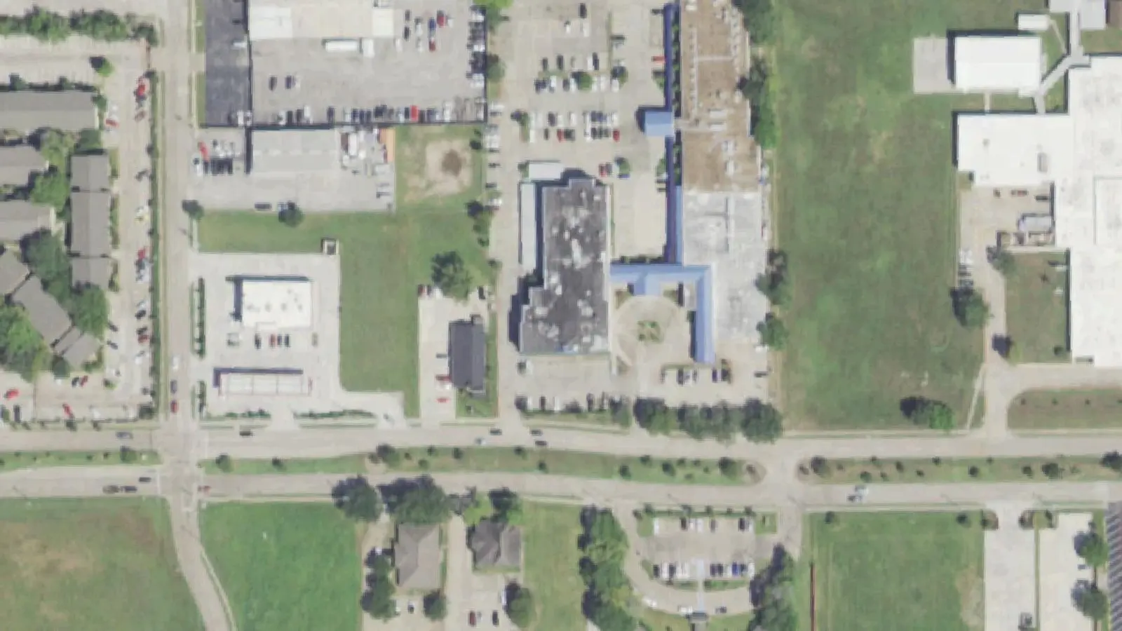 Aerial photograph of the Surgery Specialty Hospitals Of America Se Houston campus (2022), Pasadena, TX
