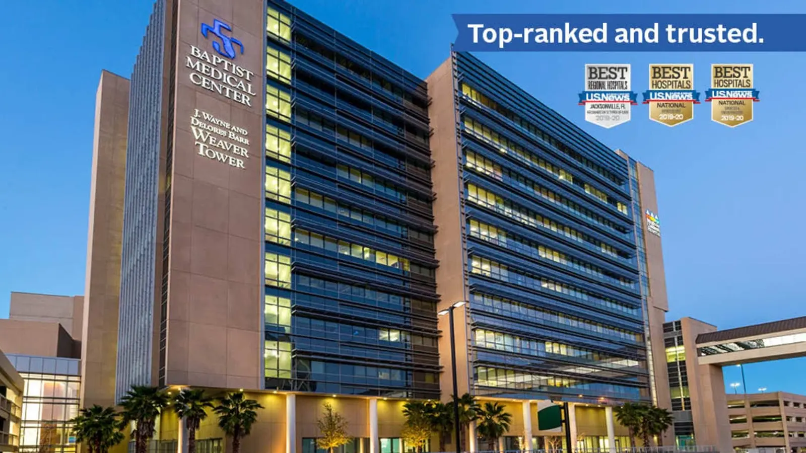 Exterior of Baptist Health Medical Center - Jacksonville