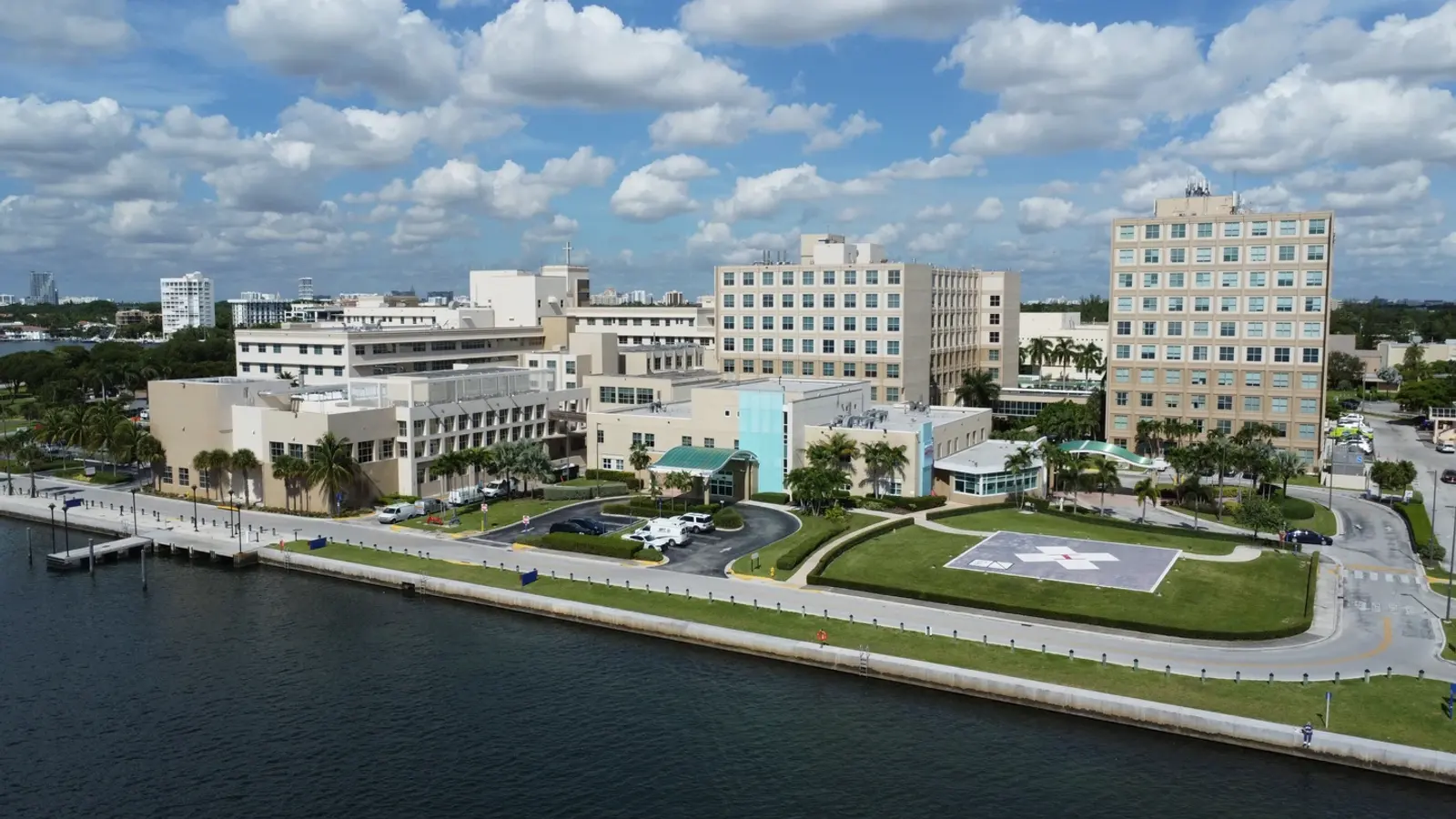 Mercy Hospital Exterior Daytime Aerial Coastline Photo