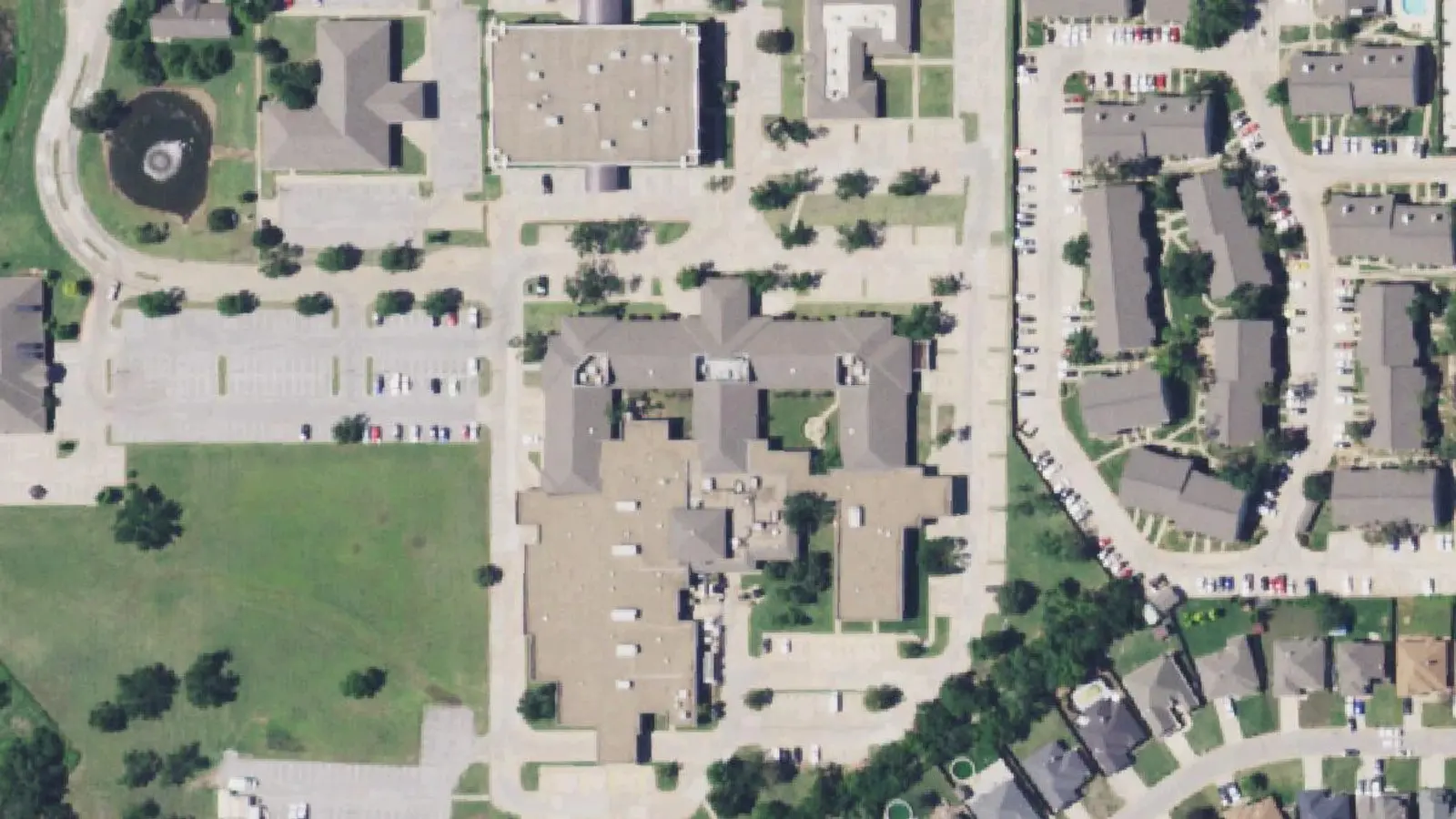 Aerial photograph of the Community Hospital, Llc campus (2021), Oklahoma City, OK