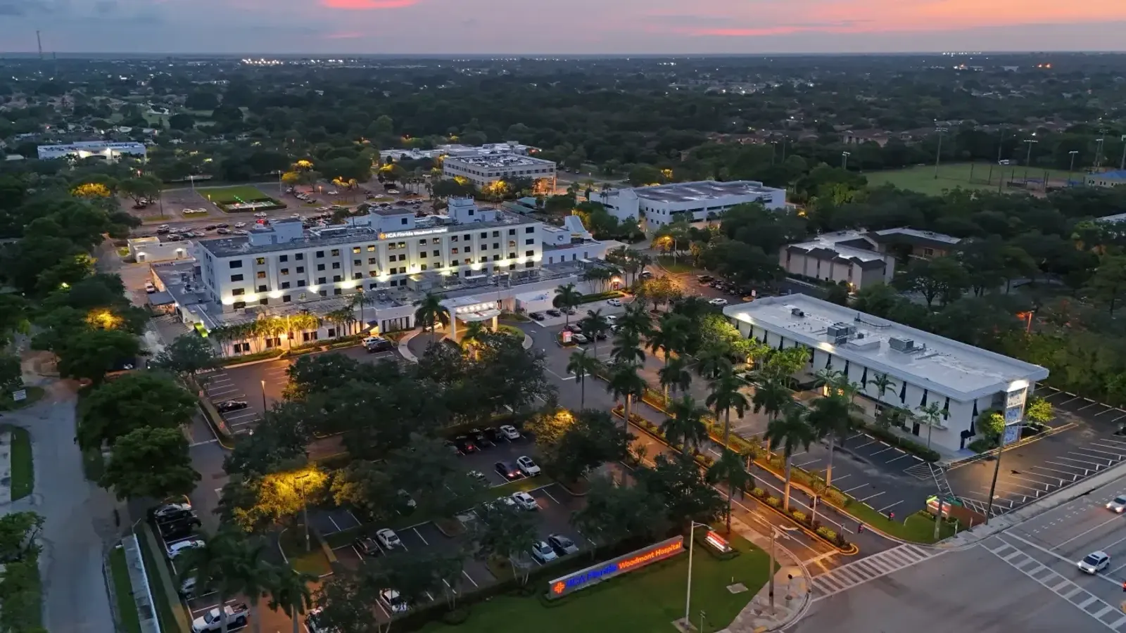 HCA Florida Woodmont Hospital - Exterior Evening High Angle photo
