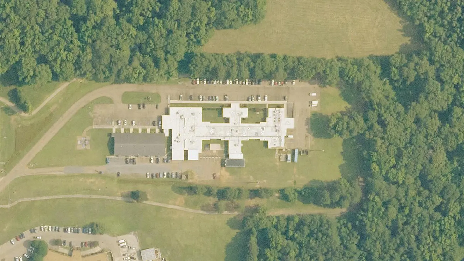 Aerial photograph of the Bienville Medical Center campus (2023), Arcadia, LA