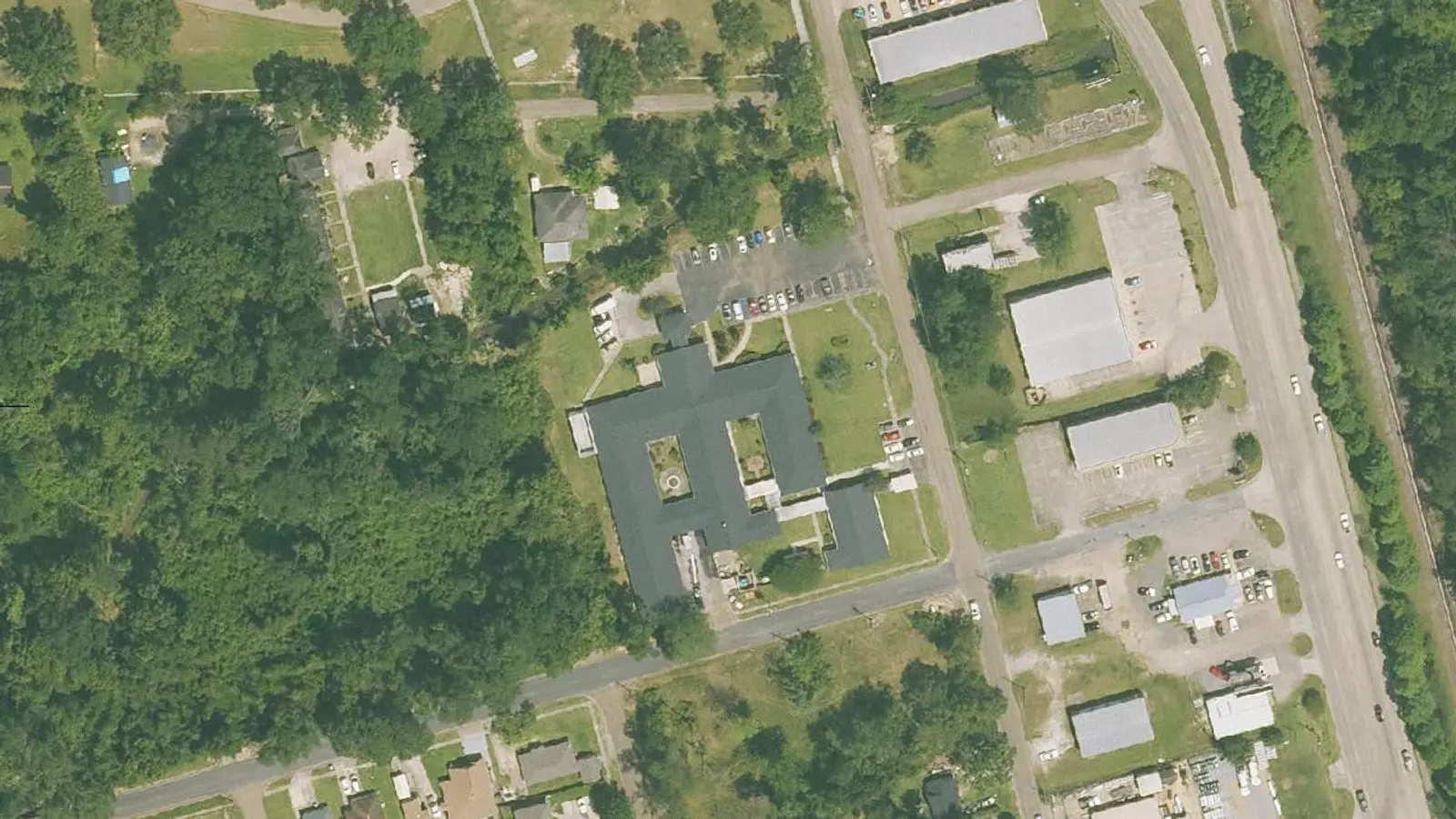 Aerial photograph of the Universal Behavioral Health Hospital campus (2023), Hammond, LA