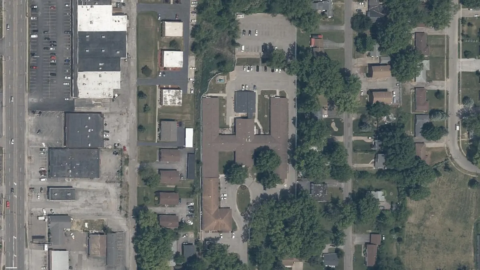 Aerial photograph of the Generations Behavioral Health-Youngstown Llc campus (2023), Youngstown, OH