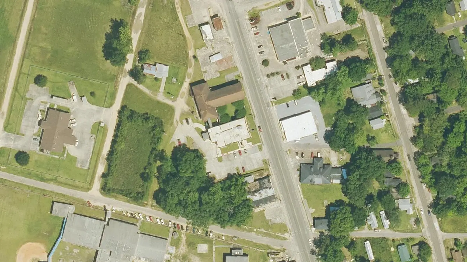 Aerial photograph of the Bogalusa Rehabilitation Hospital campus (2023), Bogalusa, LA